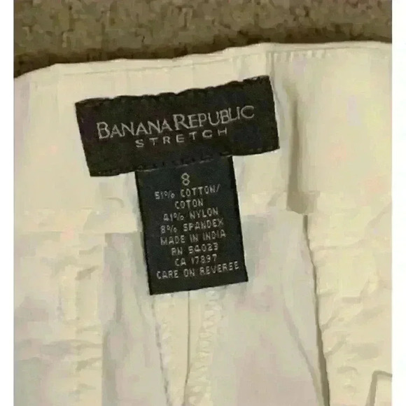 Banana Republic Stretch Dress Pants Womens Sz 8 cream Nylon / Cotton Blend - Picture 3 of 3